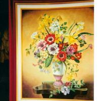 fleurs huile sur toile 8 F 38 x 46 cm (vendu)