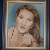 Céline Dion huile sur toile 6 F 33 x 41 cm (à vendre)